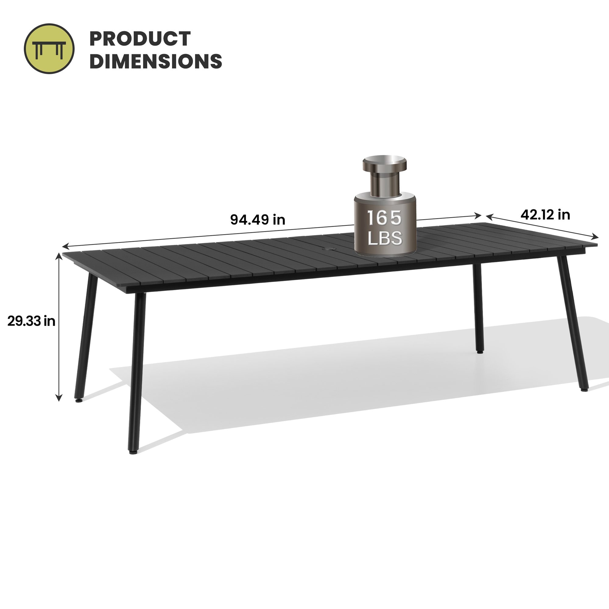 Crestlive Products CL-TB012BLK240 Patio-Tables - View #3