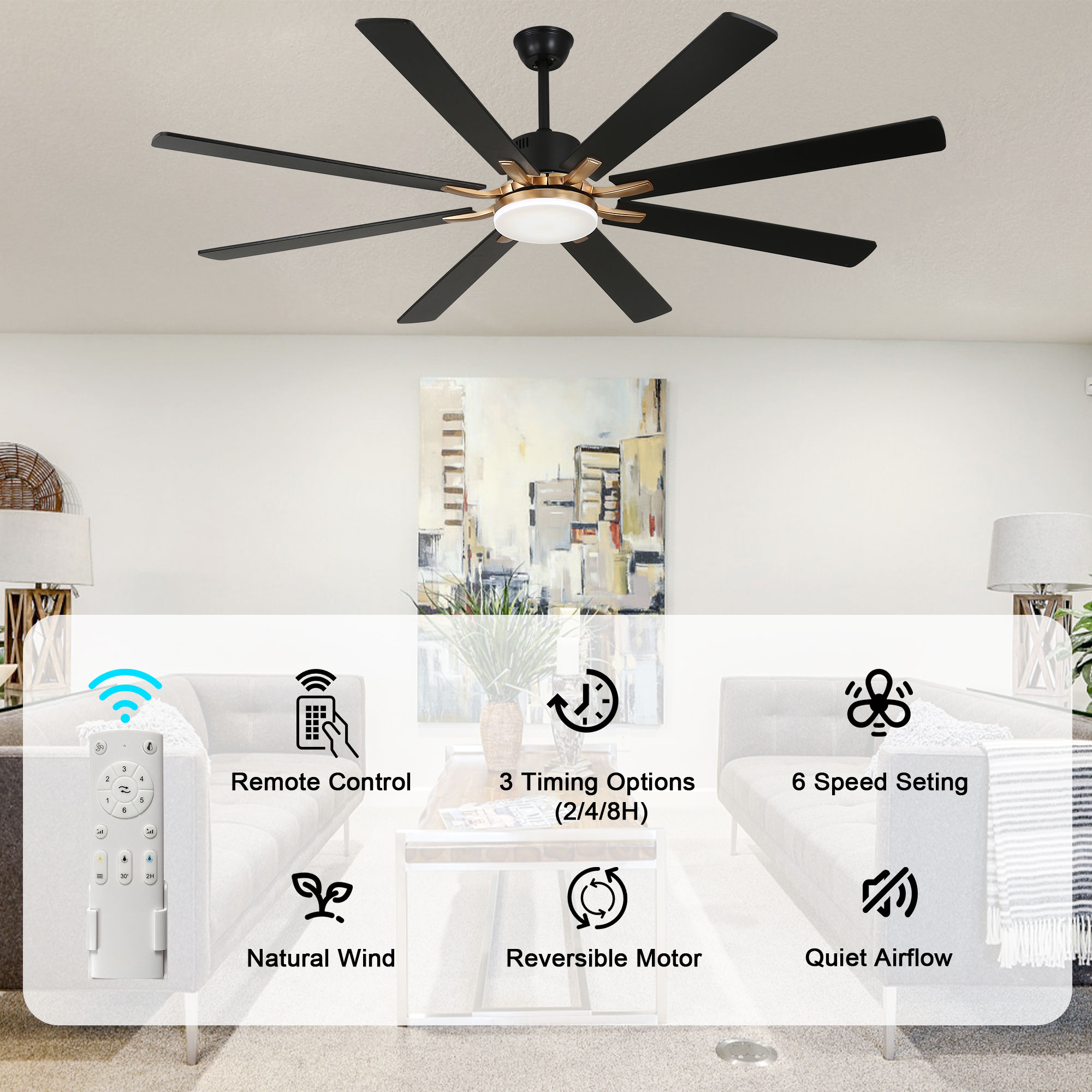 Bella Depot DCFSD6502-B Ceiling-Fans - View #6
