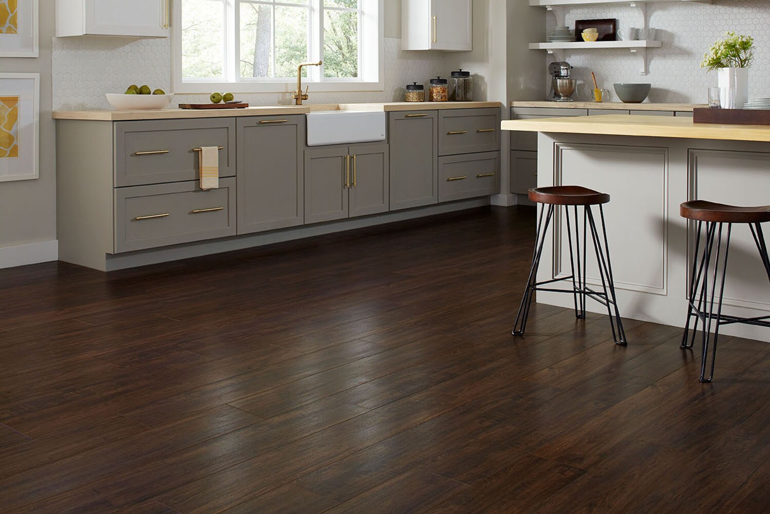 (Sample) American Heritage Shady Brook Hickory Wood Plank Laminate ...