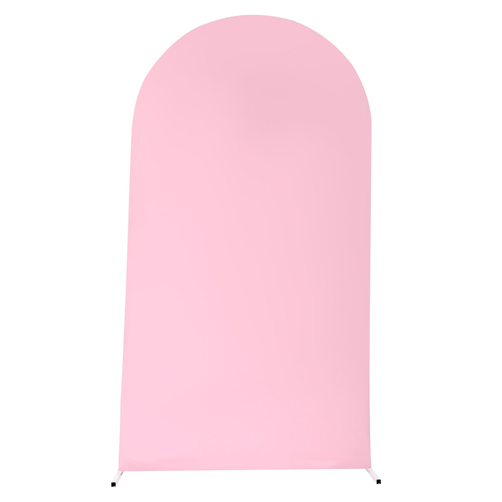 CNCEST YLJHKT-000800 3.94-ft W x 7.22-ft H Arched Pink Background with White Arch Steel Garden Arbor