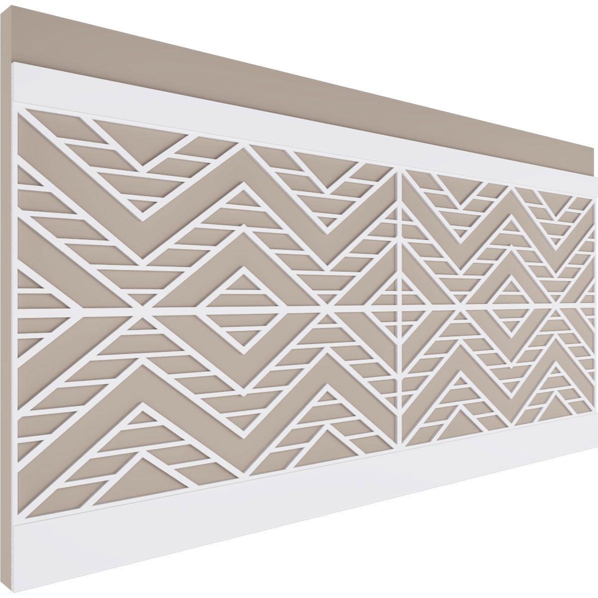 Ekena Millwork WPK44X94GCT 44-in x 94-1/2-in Smooth Paintable/Stainable White PVC Wainscoting Wall Panel ( 28.92-sq ft )