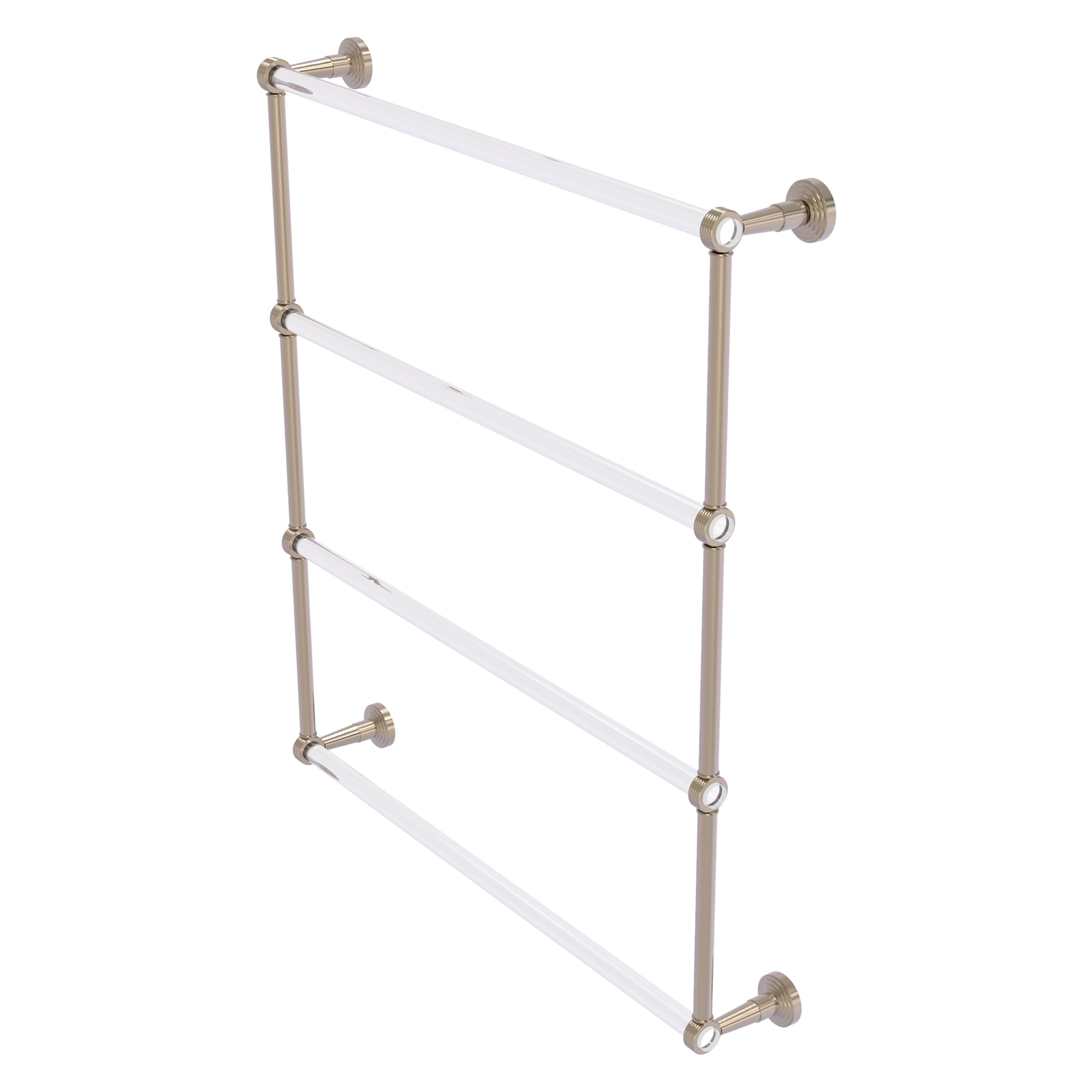 Allied Brass PB-28G-30-PEW Pacific Beach 30-in double Antique Pewter Wall mount 4-tier Towel Bar