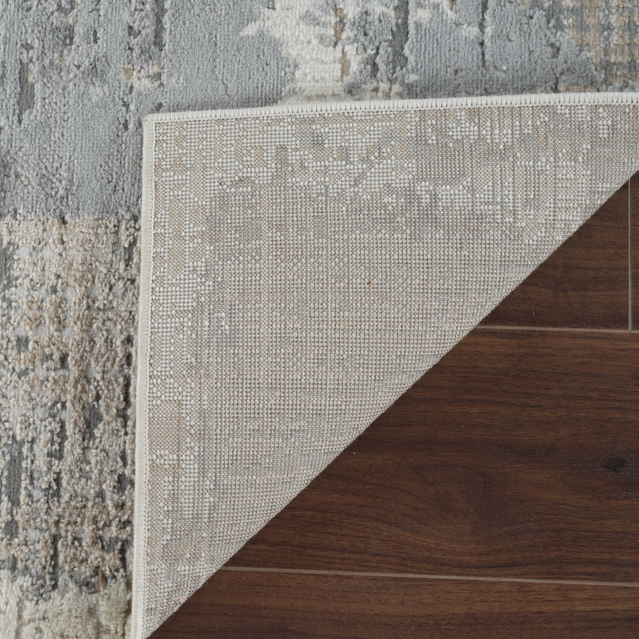 Rug Branch Atlas 8' x 11' Modern Cream and Grey Abstract Patchwork ...