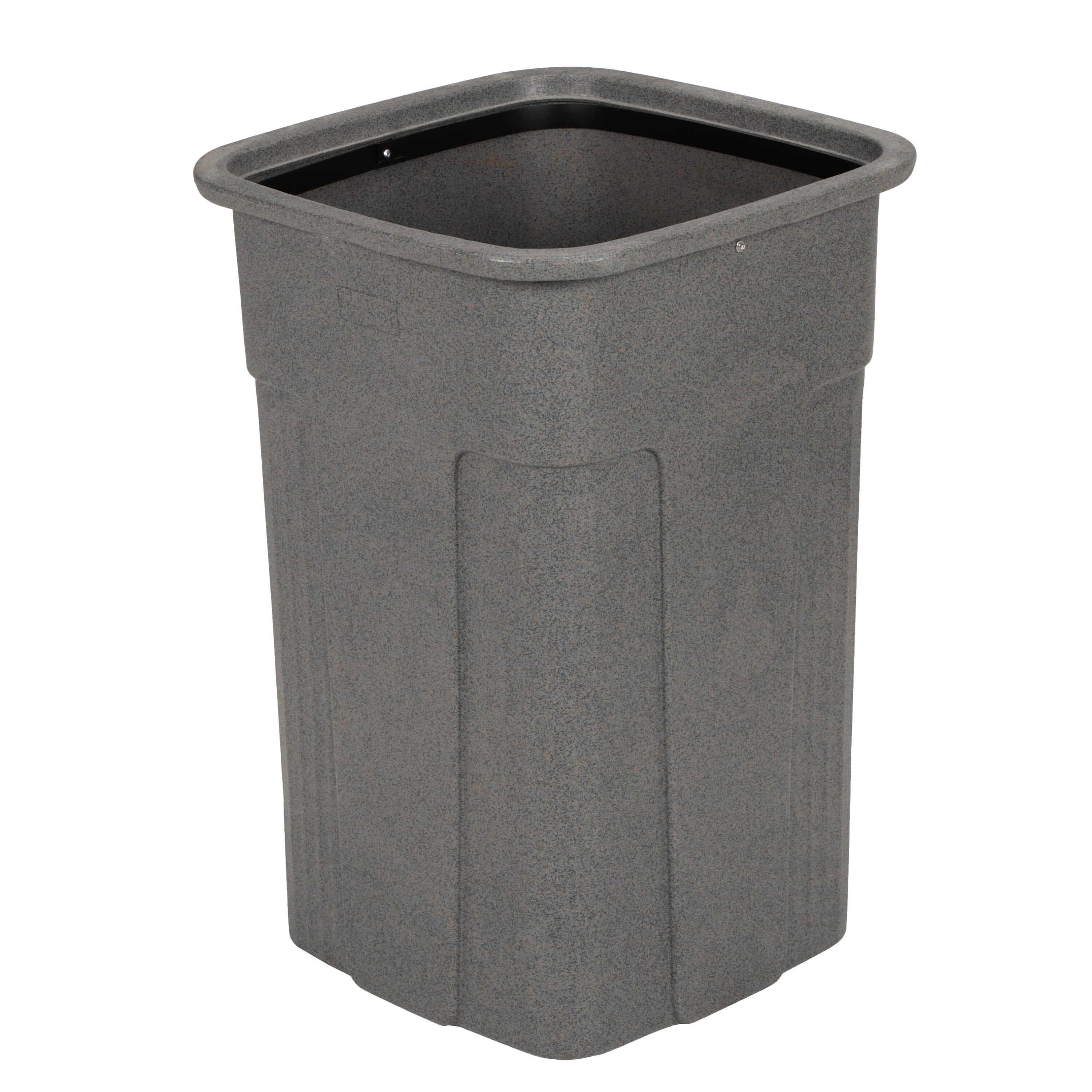 Toter 50-Gallons Graystone Plastic Kitchen Trash Can Outdoor at Lowes.com