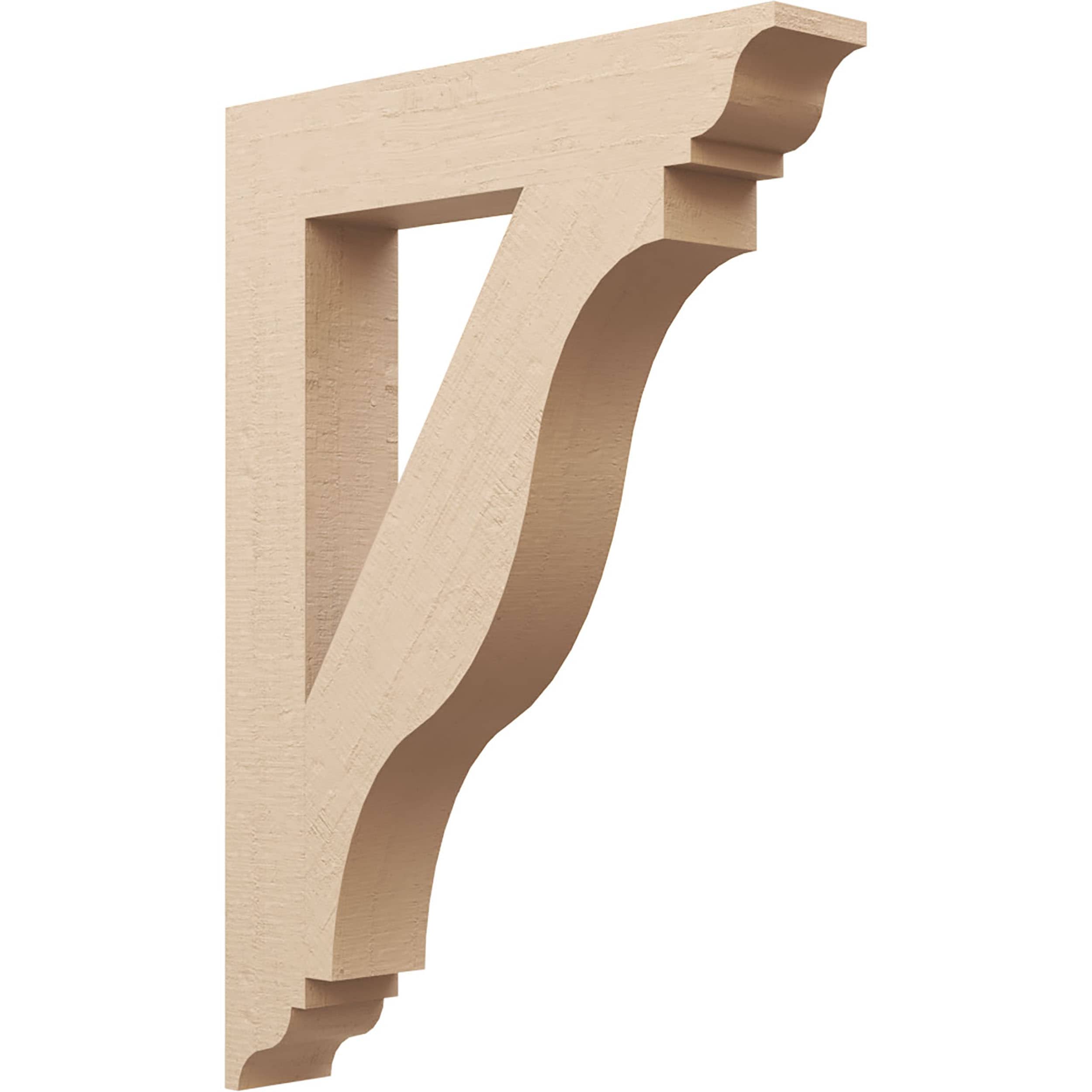 Ekena Millwork 2116914 Funston Rough Cedar Woodgrain TimberThane 5-1/2-in x 44-in x 32-in Brown Urethane Standard bracket