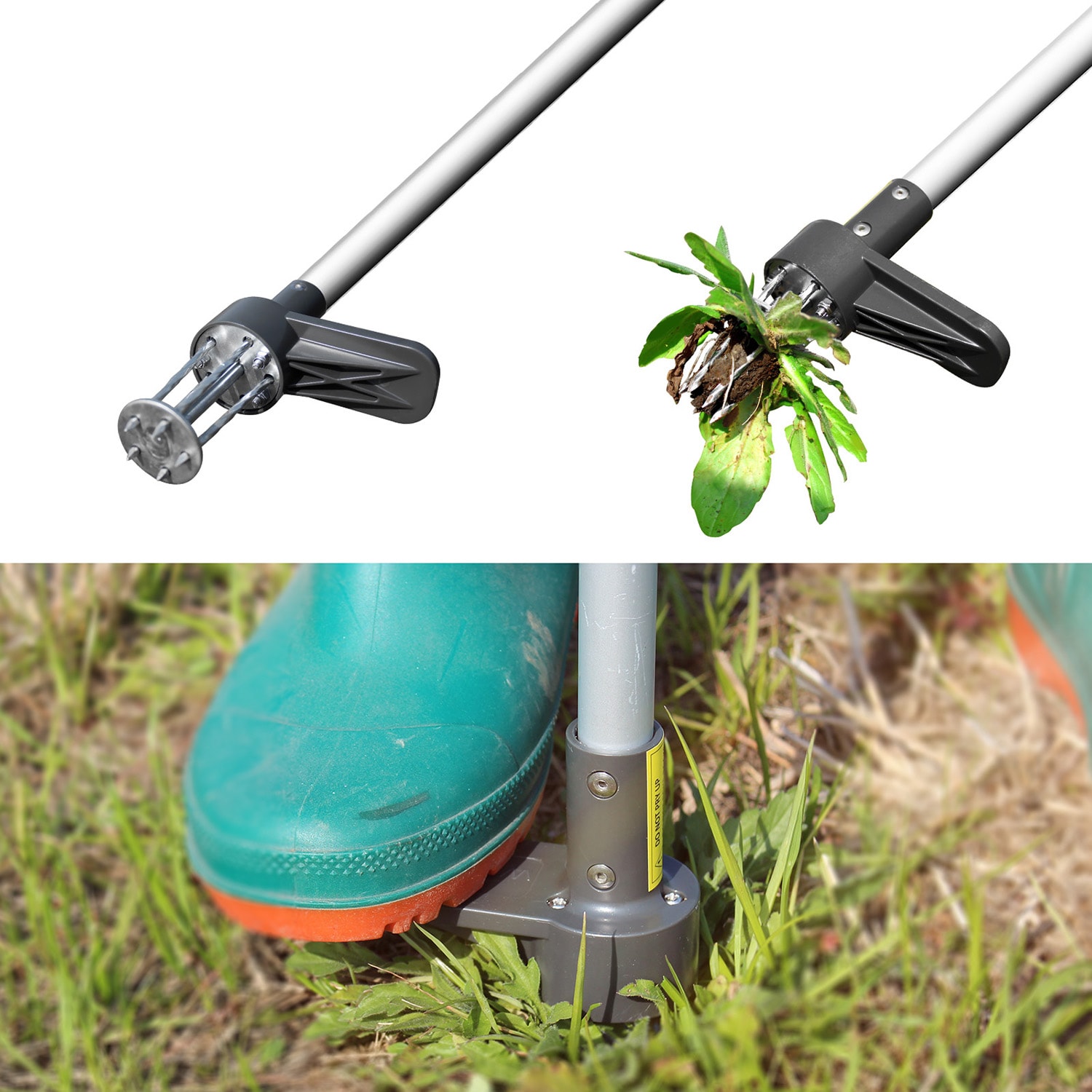 Walensee Long Handle Weeder Tool - Stainless Steel Head, Composite Handle,  38-in Length, Lightweight and Easy to Use in the Weeders department at