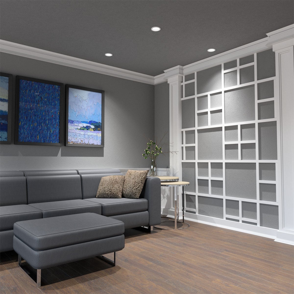 Large White PVC Decorative Fretwork Wall Panels