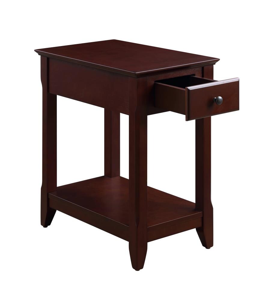 Better Homes & Gardens Oaklee Square End Table with Small Storage Drawer,  Charcoal Finish