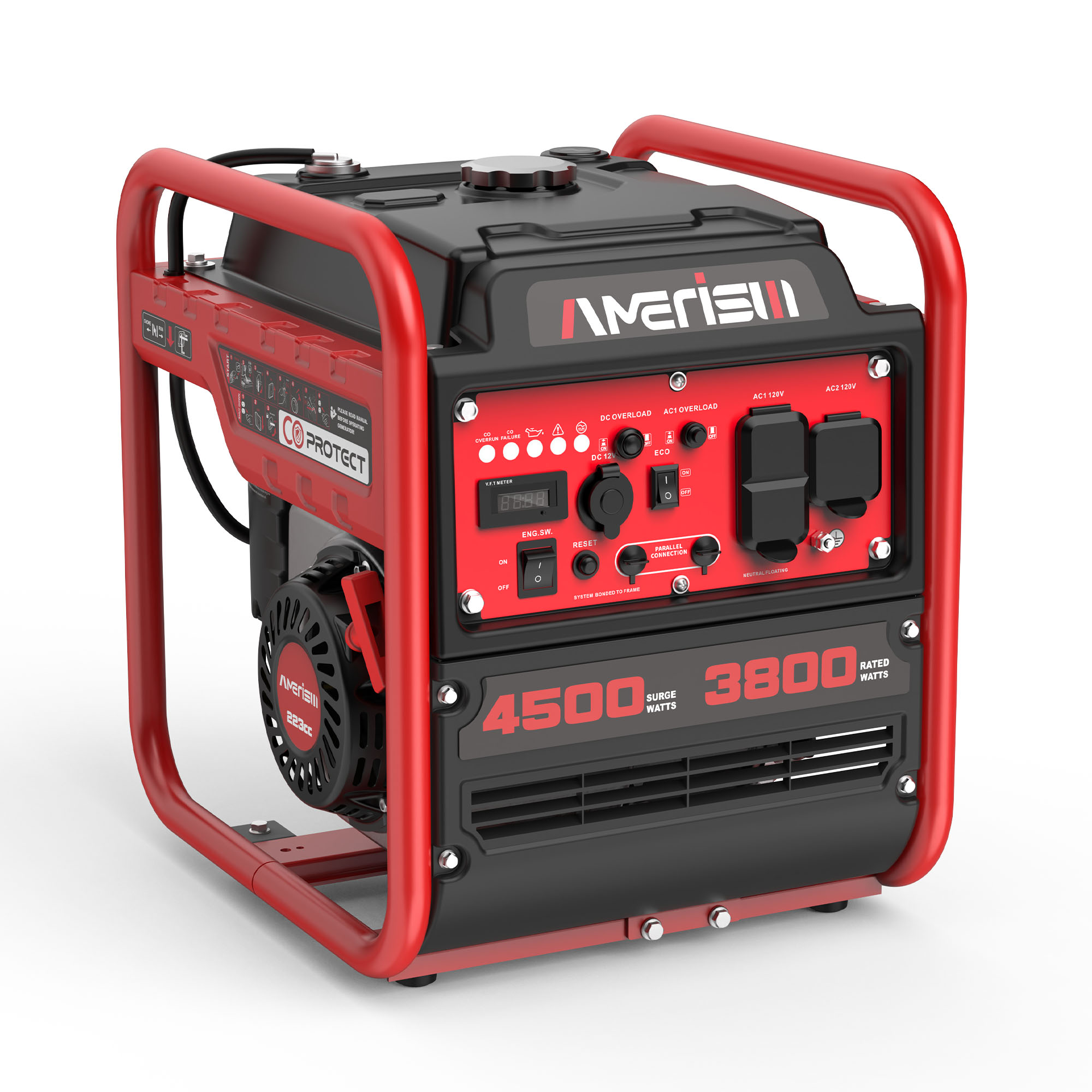 Amerisun 4500 Starting / 3800 Running -Watt Gasoline Single Fuel Portable Generator