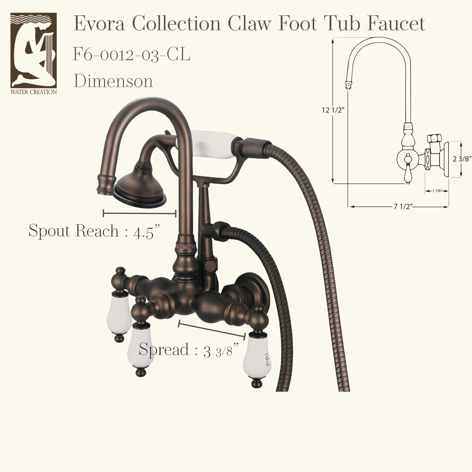 Water Creation F6-0012-03-CL Roman-Tub-Faucets - View #4