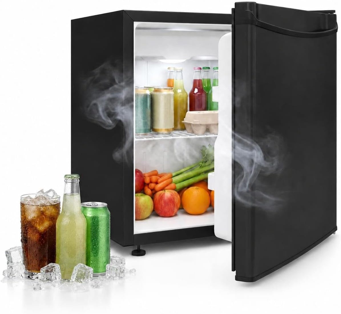 GAOMON 1.6 Cu Ft Mini Fridge with Freezer - Single Door Compact Refrigerator - Adjustable Thermostat - Quiet Energy Efficient Refrigerator for Dorm - Office - Bedroom #CNAGVPDJEA6LF2R32