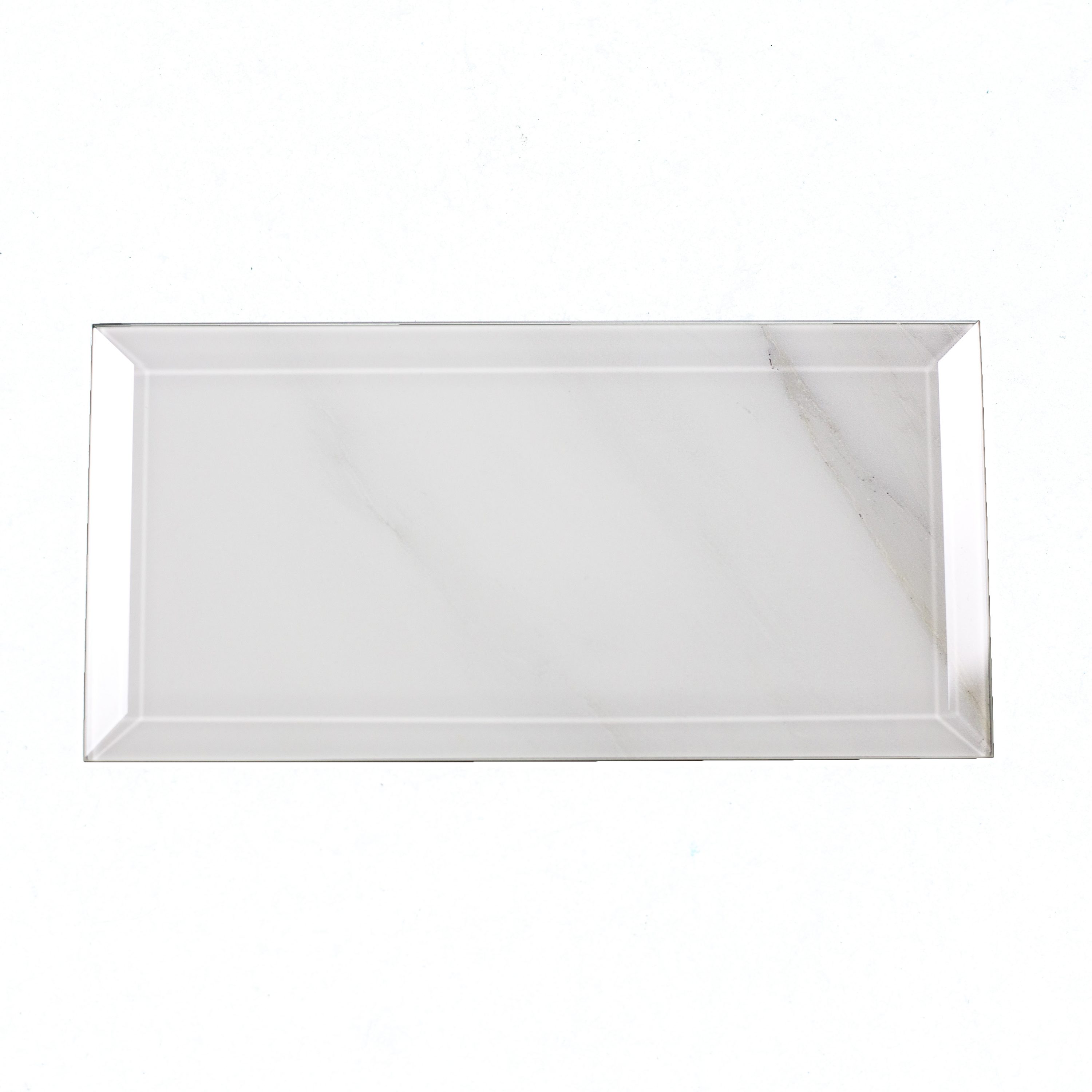 Abolos LWSWTB0408-CA Tuscan Design Calacatta White 4-in x 8-in Glossy Glass Subway Standard Wall Tile ( 26.6-sq ft Carton