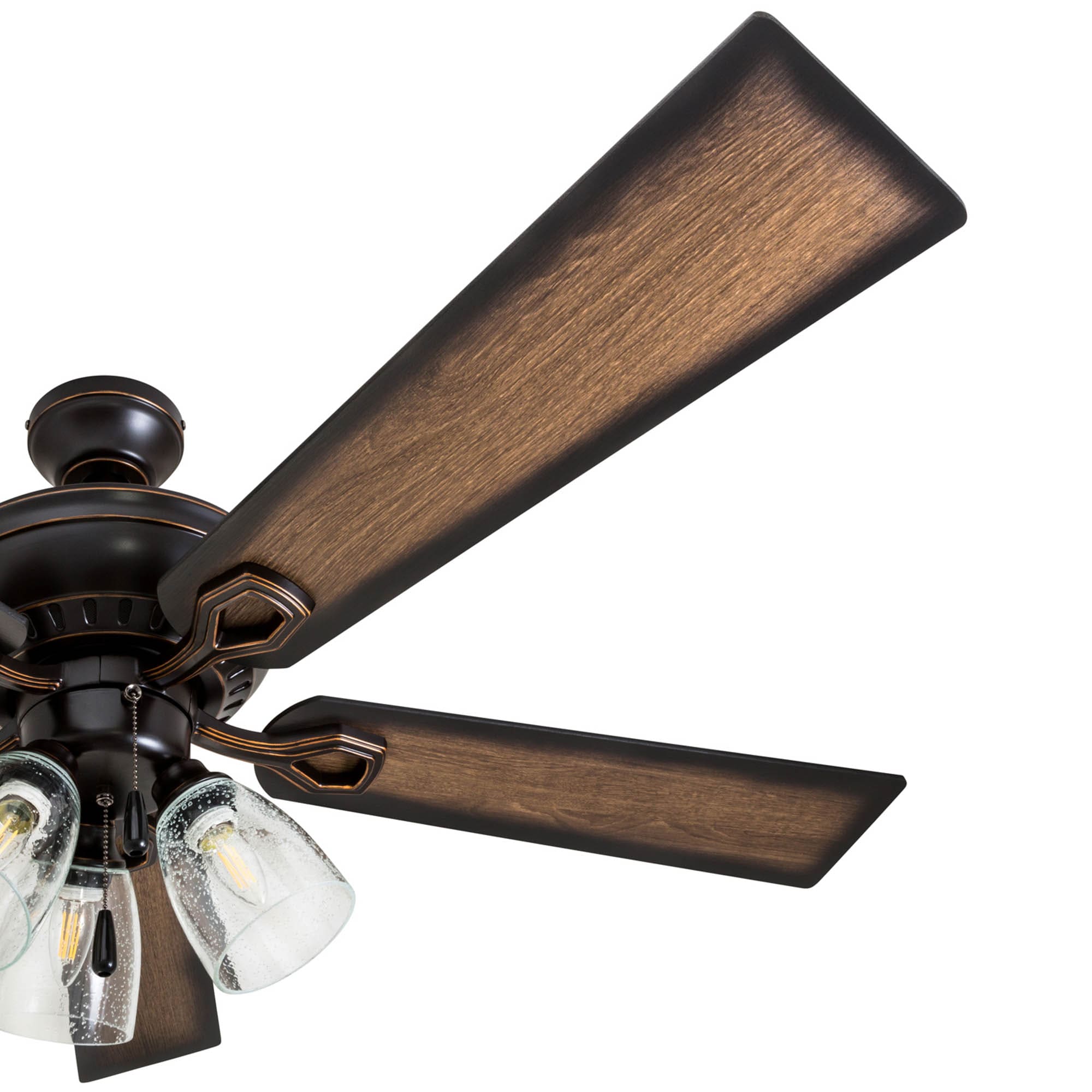 Whitaker Point 52-Inch Oil Rubbed Bronze Ceiling Fan with Driftwood Blades and LED Light
