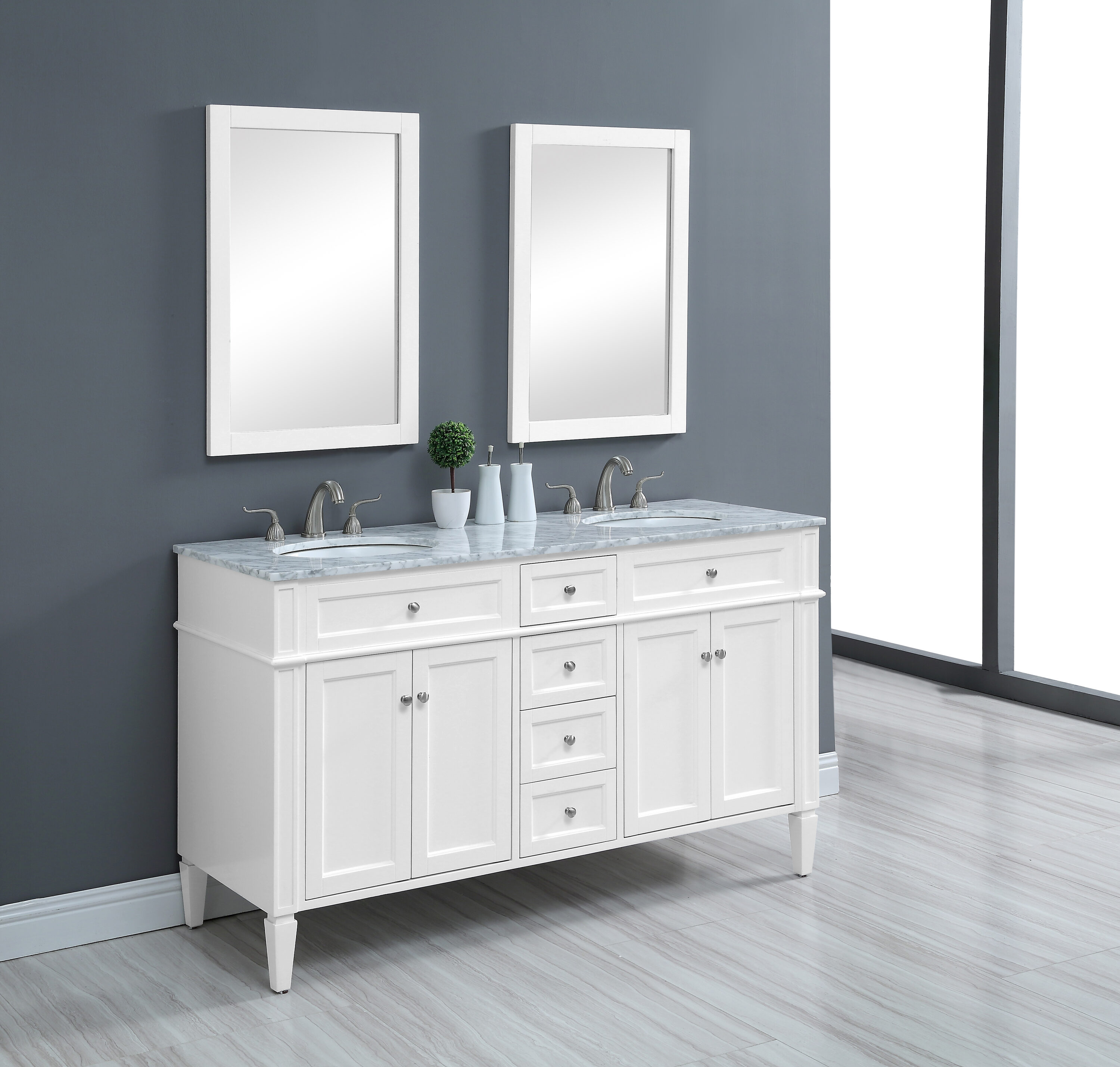 Elegant Decor FI37560DWH Bath-Vanity-Combo - View #10