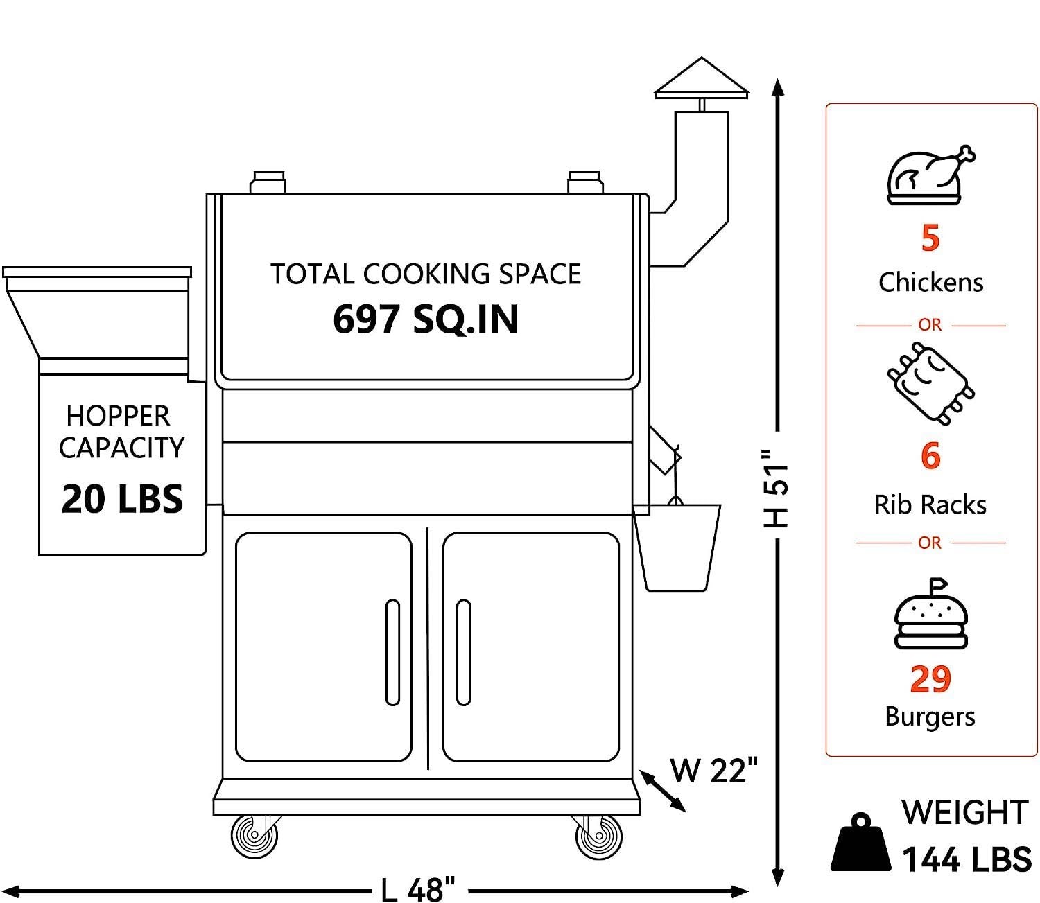 Z GRILLS ZPG-700D7 Pellet-Grills - View #5
