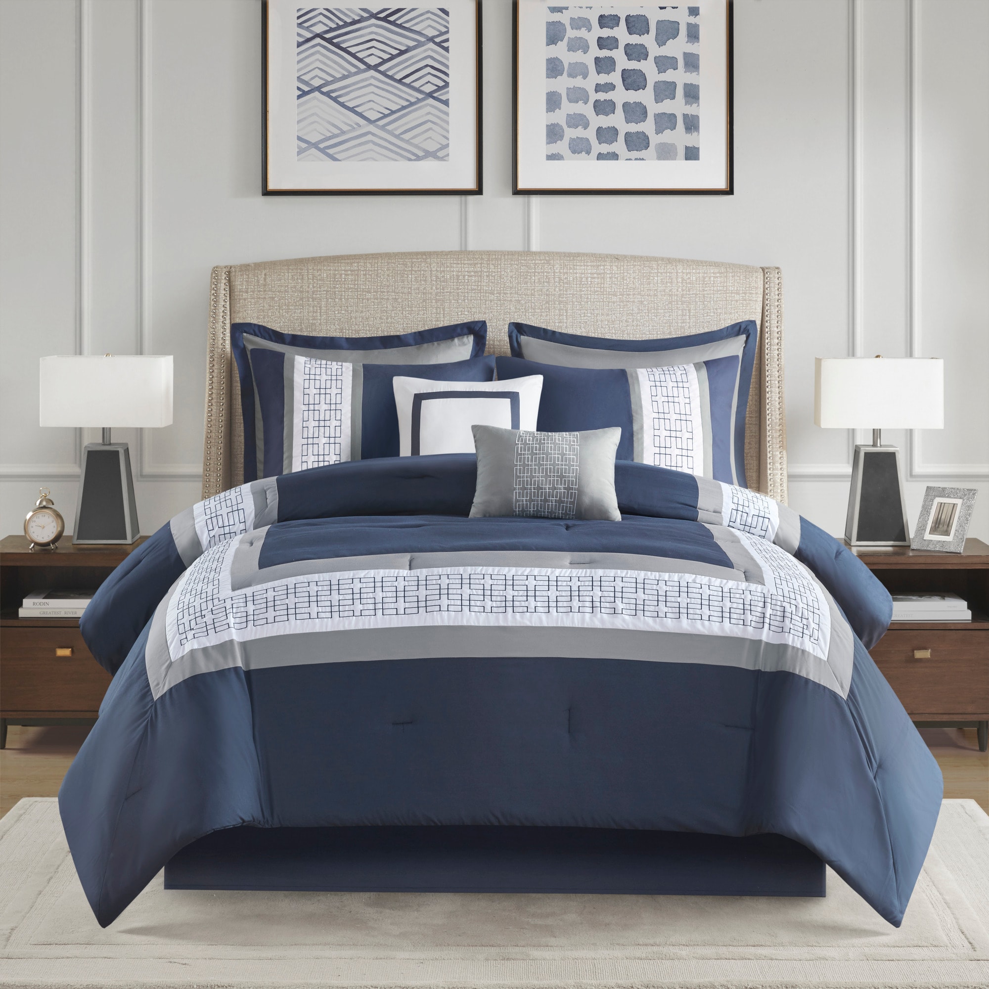 QUEEN 13 PIECE COMFORTER newest SET JLA HOME