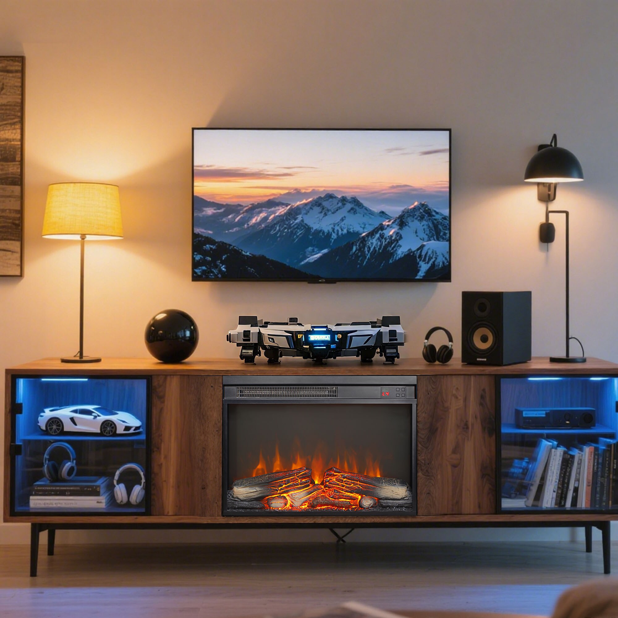 SINOFURN SYC070067BK Electric-Fireplace-Fireboxes - View #3