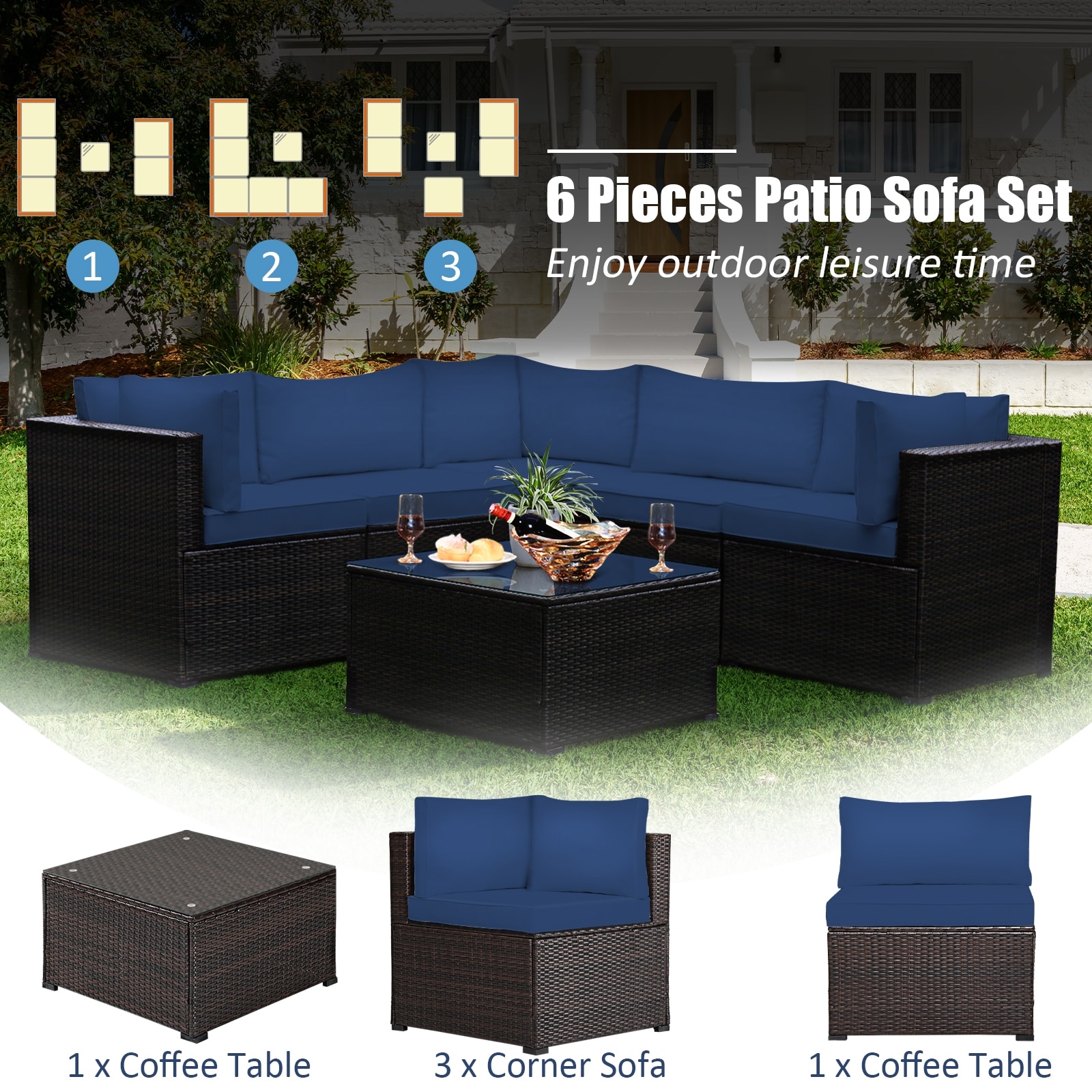 Slickblue D-CO-+YN42607WH Patio-Sofas-Daybeds - View #6