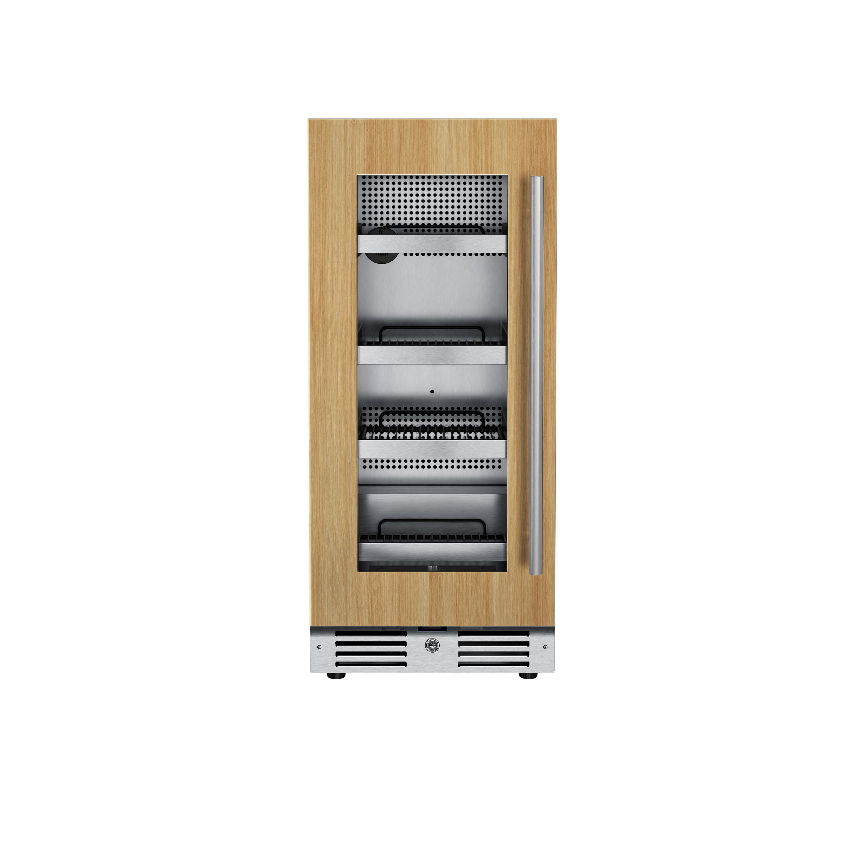 Landmark L3015UI1BPR-LH 15-Inches W 63 -Can Capacity Panel Ready Freestanding Indoor Beverage Refrigerator with Glass Door