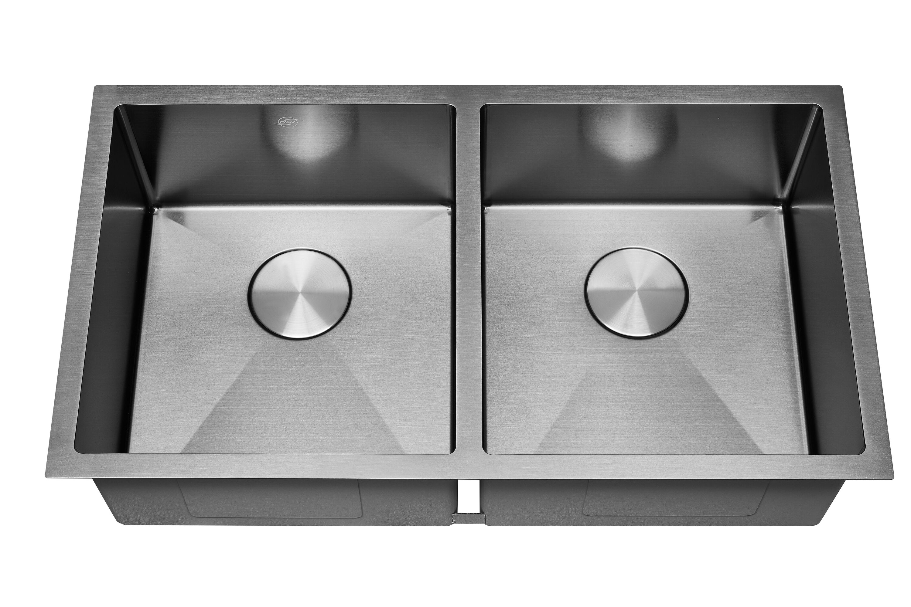 DX-NB3218-R10-X Undermount 18-in x 32-in Nano Black Stainless Steel Double Equal Bowl Kitchen Sink | -NB3218-R10-X - DAX DAX-NB3218-R10-X