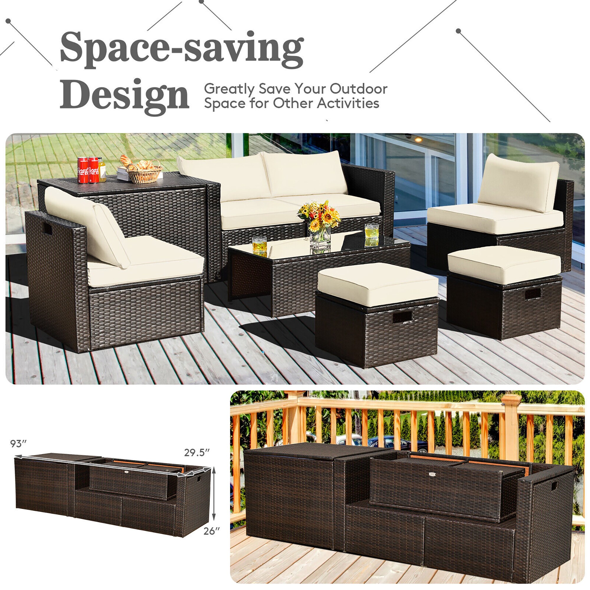 BABOOM BOM-2WH+-CO Patio-Conversation-Sets - View #7