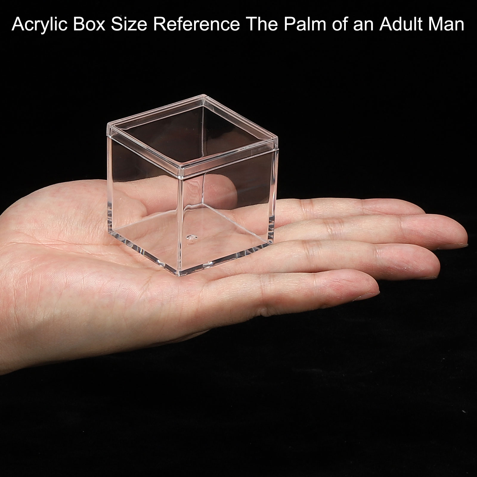 PATIKIL Acrylic Box with Lid 1.77Inch x 1.77Inch x 1.77Inch Clear ...