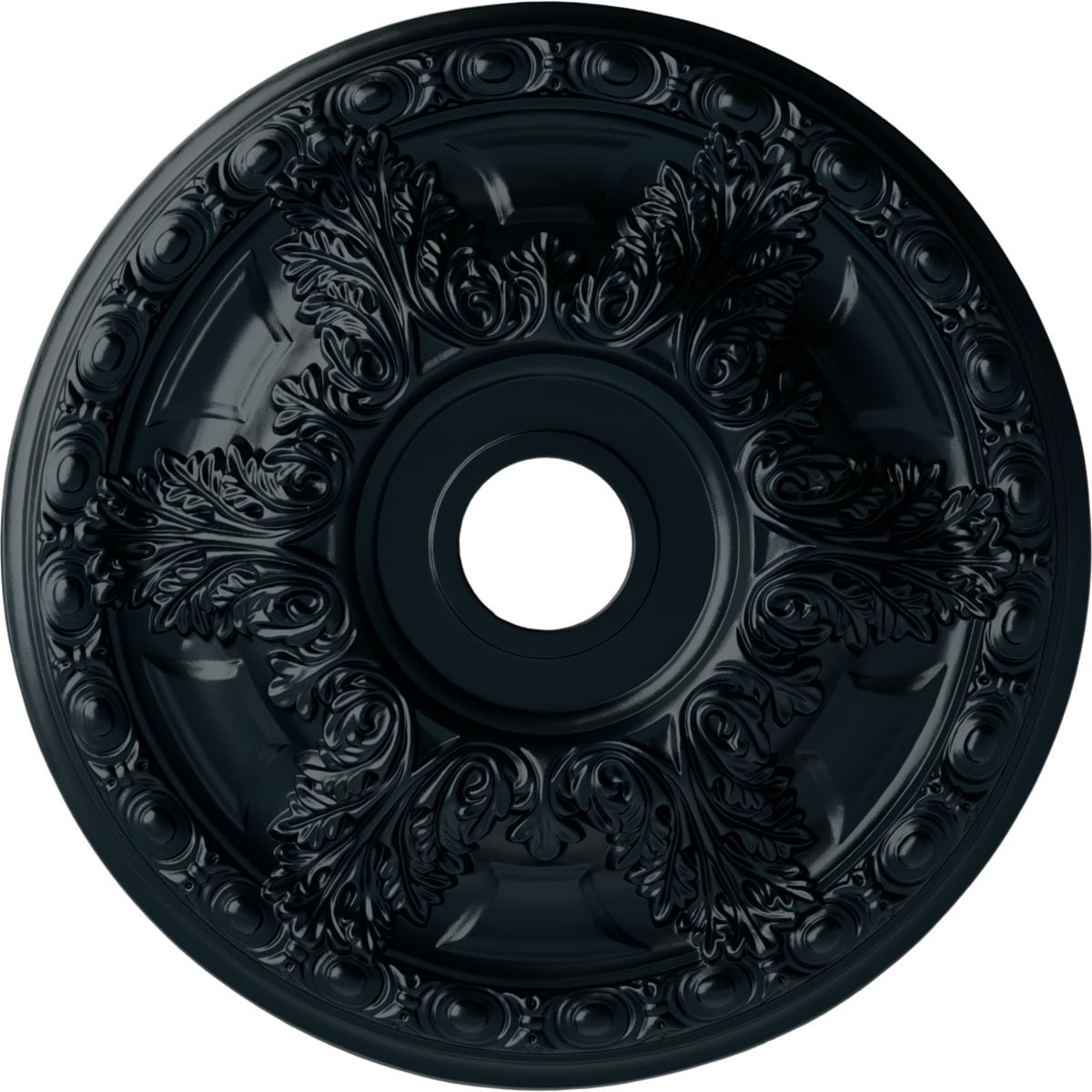 Ekena Millwork CM23GANSF Granada 23.375-in W x 23.375-in L Painted Night Shade Polyurethane Whole Ceiling Medallion