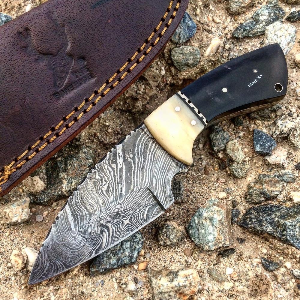 Shelter Shelter 9623 7 In. The Bone Edge Damascus Fixed Blade Full Tang 