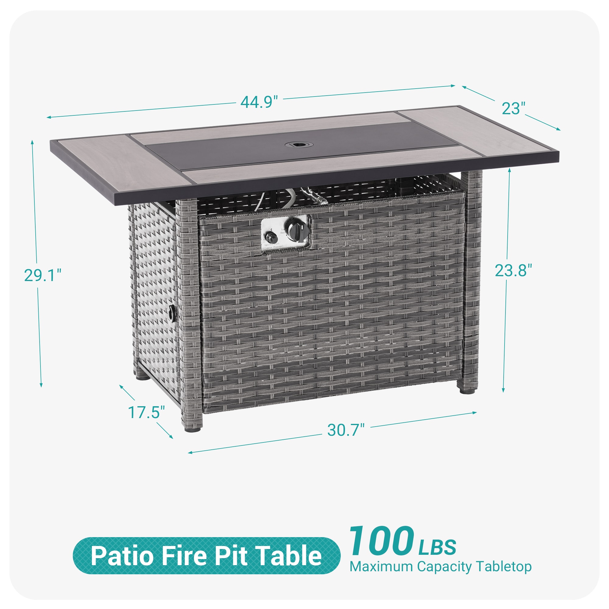 ACEGOSES LW-R115T5-GY Outdoor-Gas-Firepits - View #3