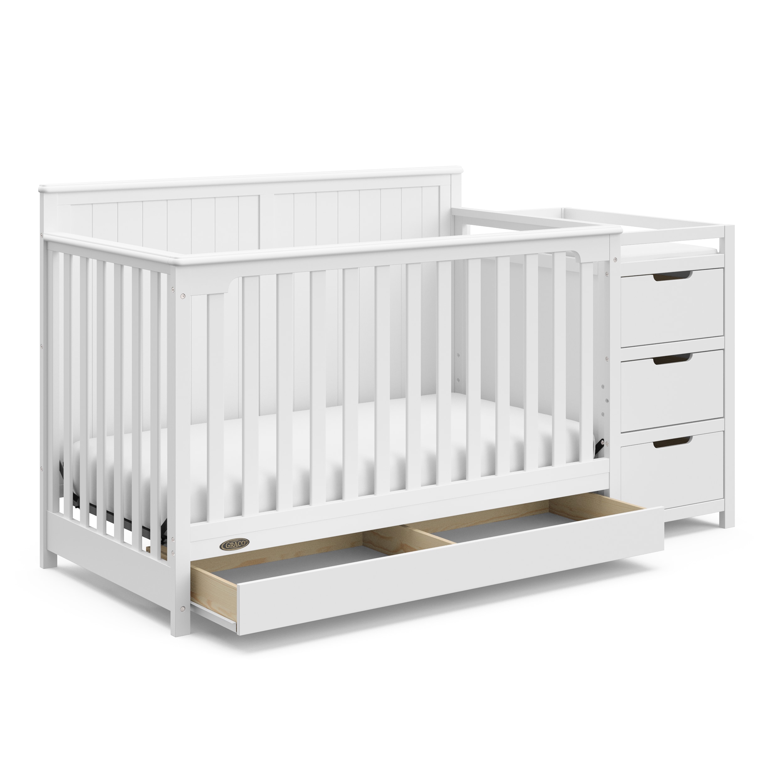 Graco Graco Hadley 4 in 1 White Convertible Crib 04586 701 at Lowes