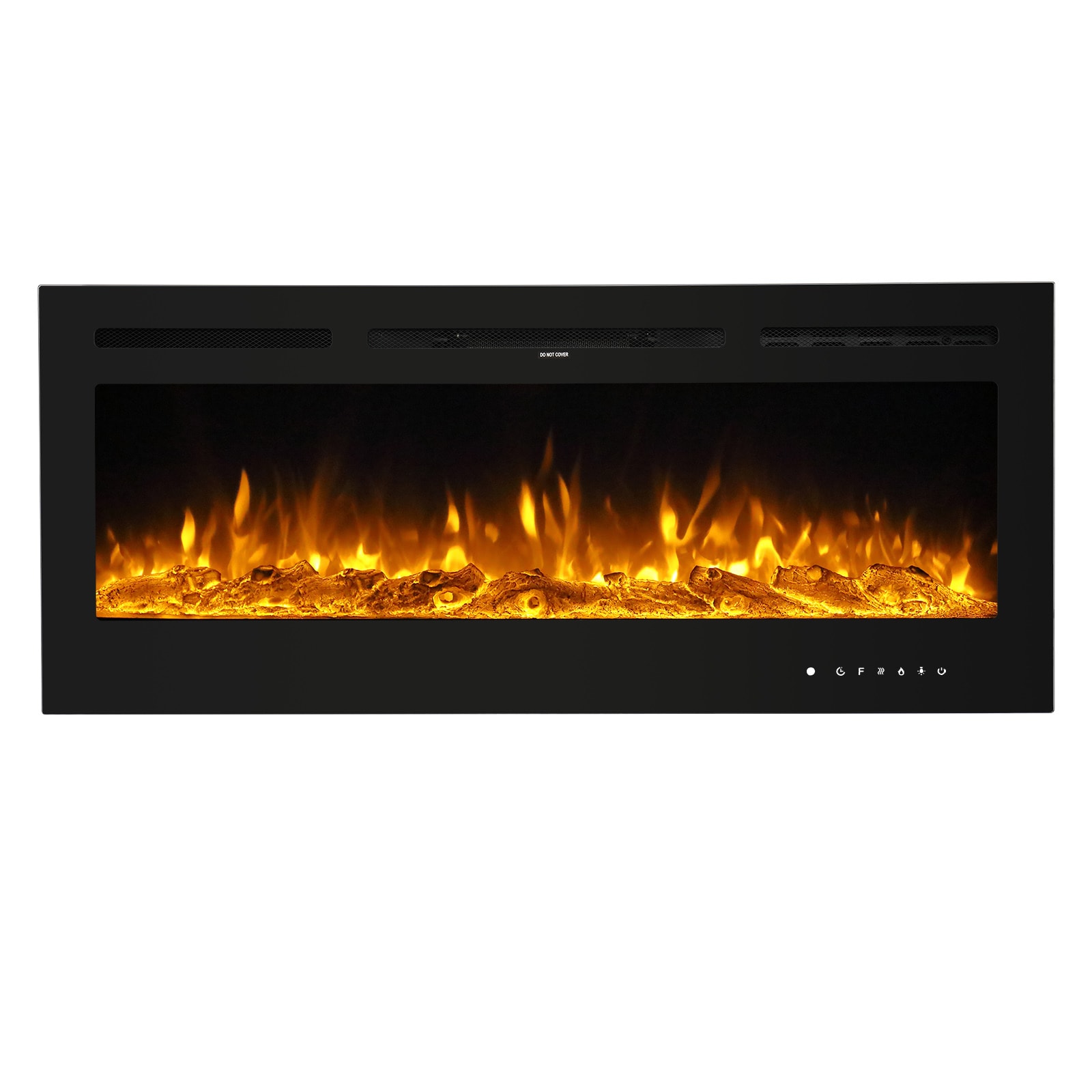 Winado 458333430825 50.39-Inches W Black Wall mount Fan-forced Wall-mount Electric Fireplace with Remote Control Included