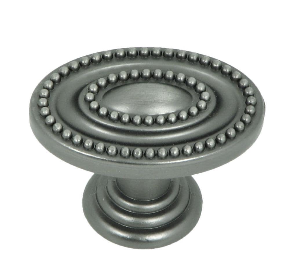 Stone Mill Hardware CP80147B-WEN Ashton Weathered nickel Oval Traditional Cabinet Knob