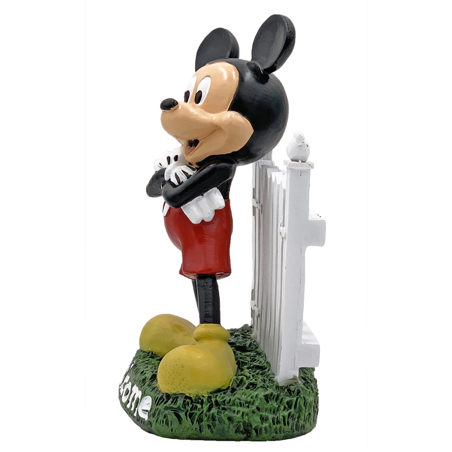 Disney Mickey Mouse Welcome Garden Statue in Multicolor Resin