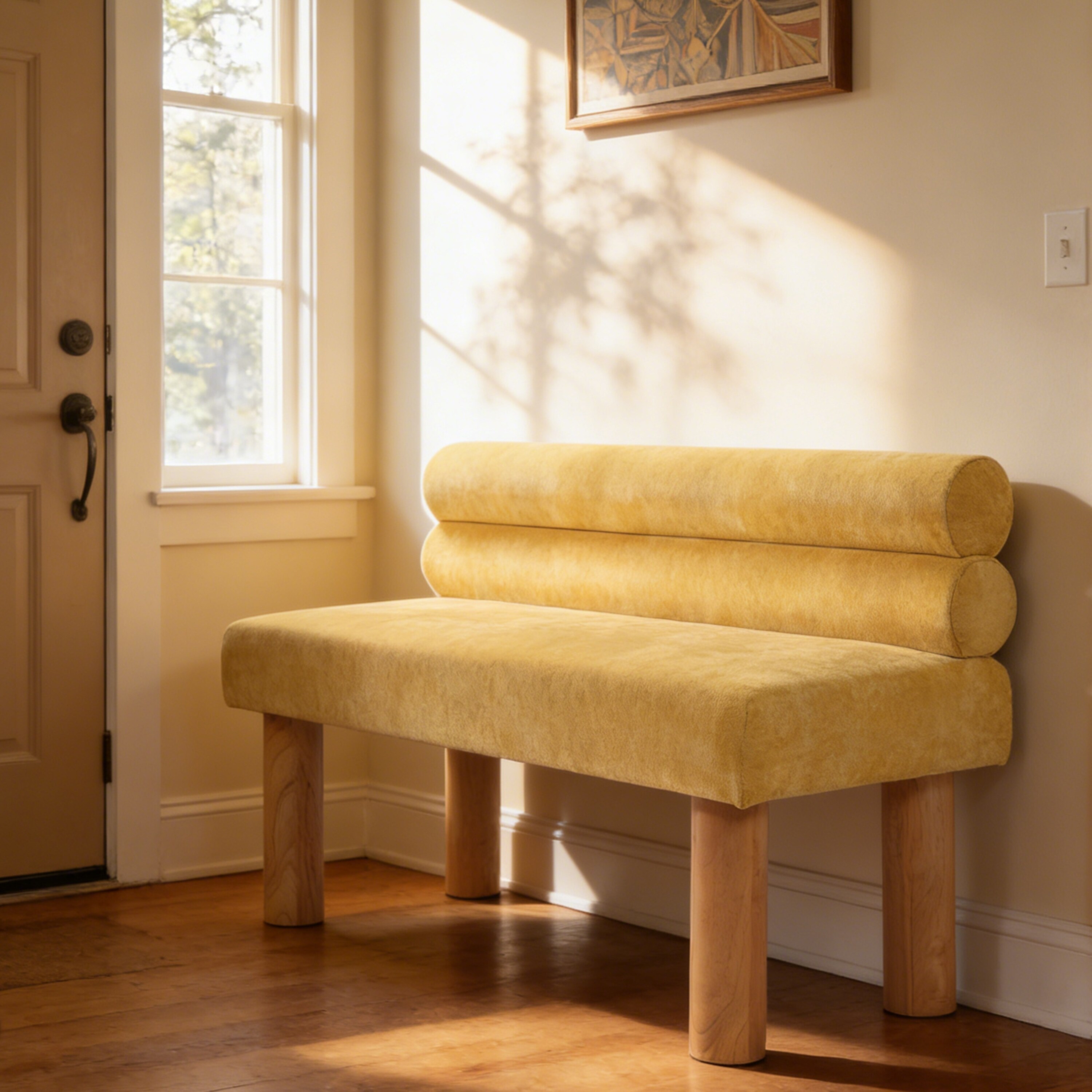 ModernLuxe Assembly Required Upholstered Dining Bench End of Bed ...