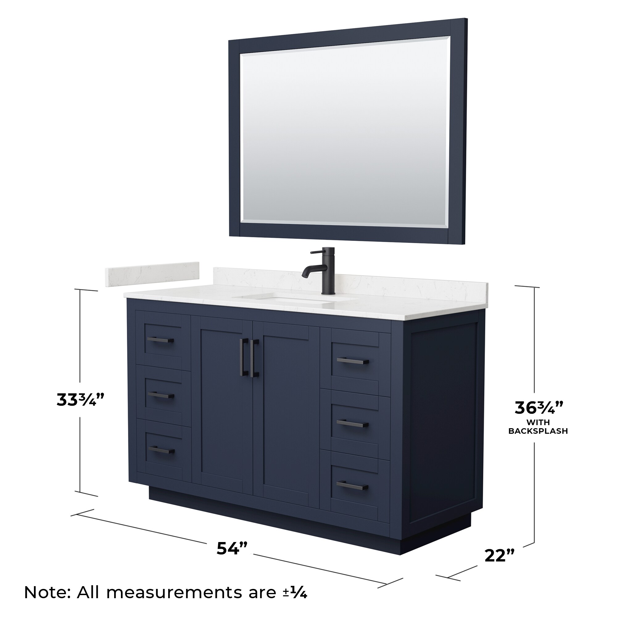 Wyndham Collection WCF292954SBBC2UNSM46 Bath-Vanity-Combo - View #6