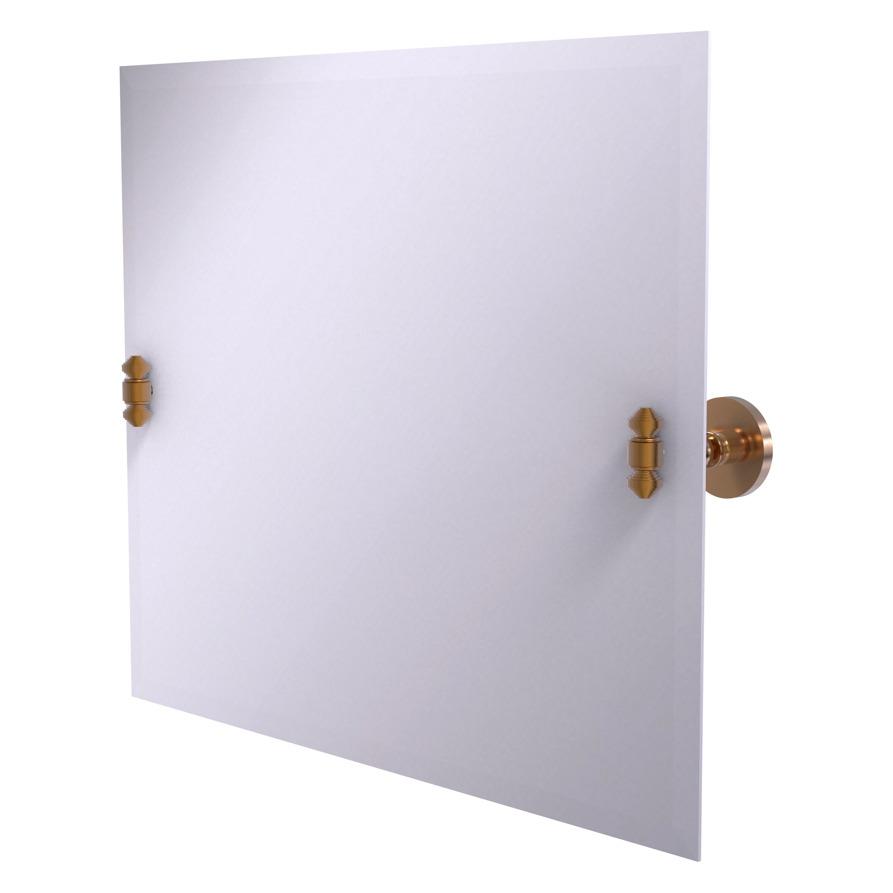 Allied Brass SB-93-BBR Southbeach 26-Inches x 21-Inches Beveled Frameless Rectangle Tilting Bathroom Vanity Mirror ( Brushed Bronze )