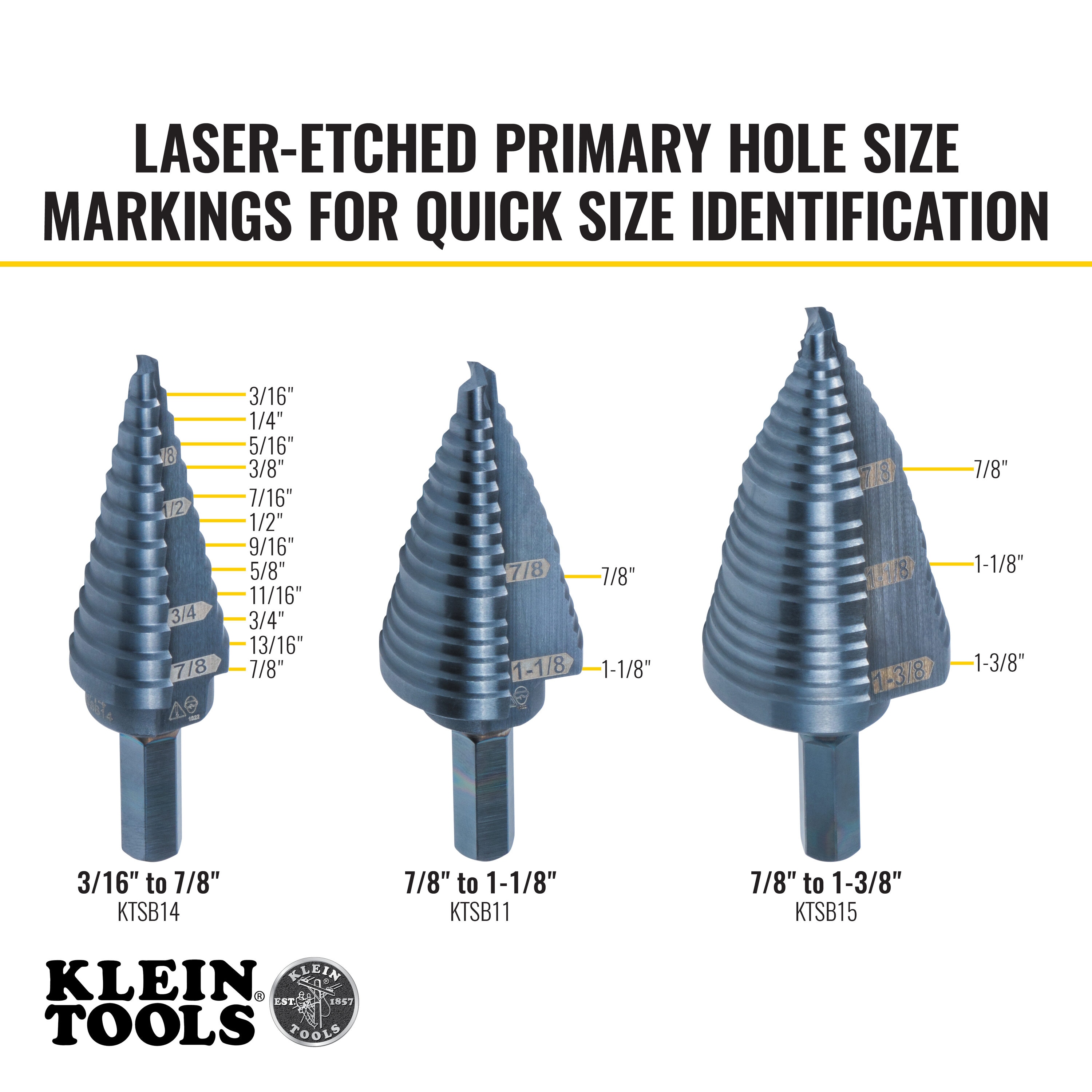 Klein Tools KTSBSPRO Metal-Step-Drill-Bits - View #3