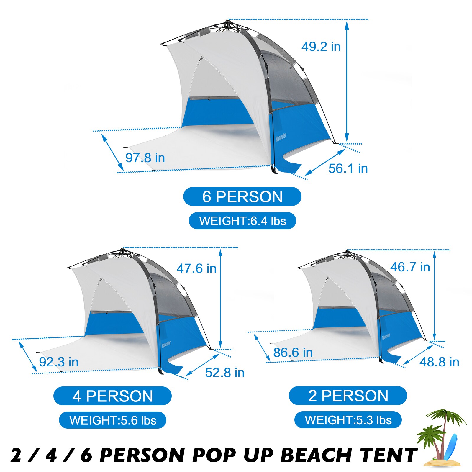 GARSING MANSADER-BSA-2-3P-GB tents - View #4
