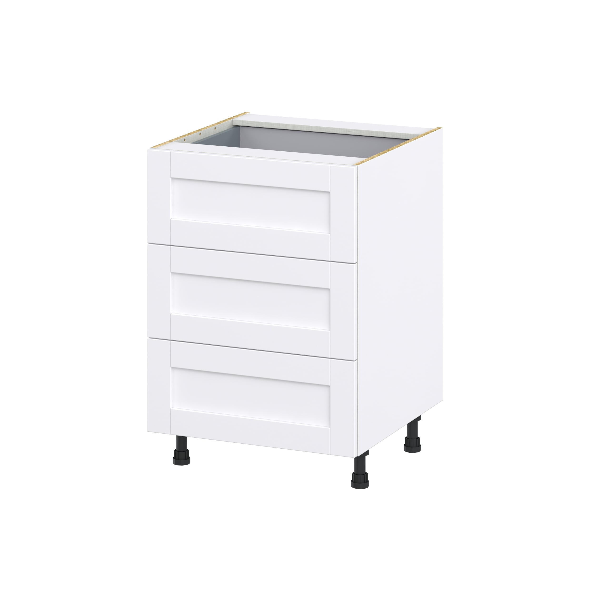 Hugo&Borg DSB3DA24I1-RM Rosemont 24-in W x 34.5-in H x 24-in D Glacier White 3 -Drawers Drawer Base Fully assembled Cabinet Shaker)