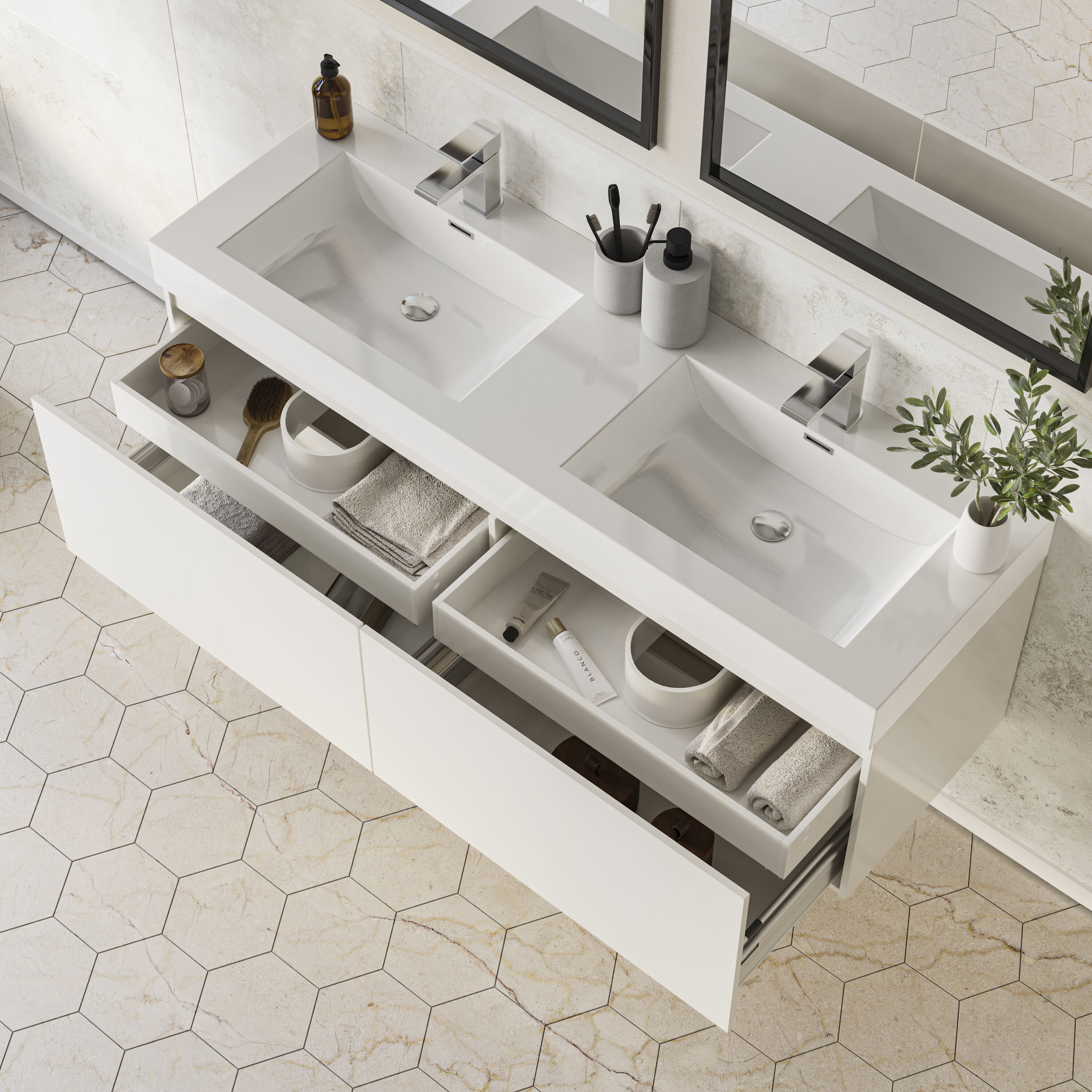 Fresca FCB8042WH-I Bath-Vanity-Combo - View #3