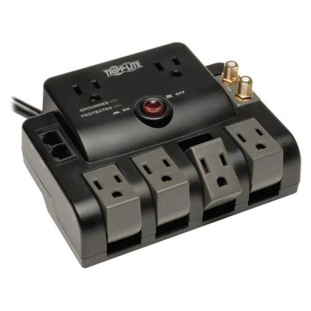 Tripp Lite  Power Strip Surge 6 5-15R 5-15P 6 ft. Black TLP606RNET
