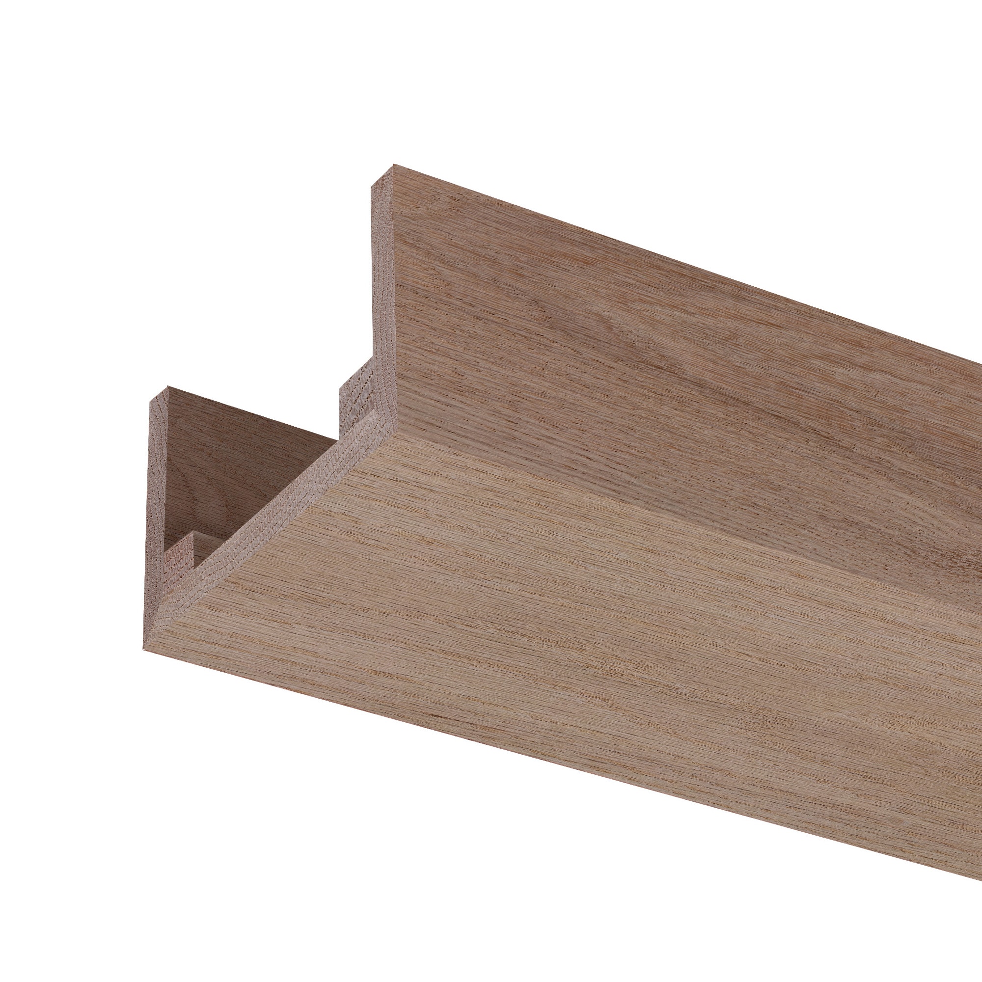 Ornamental Mouldings BEAMNAT02-92WOA5X3 3-in x 5.5-in x 92-in Natural White Oak Unfinished Wood U-Shaped Decorative Beam