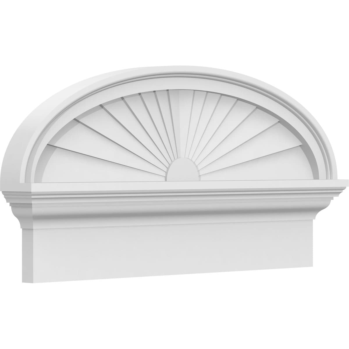 Ekena Millwork PEDPC026X135ELL01 26-in W x 13.375-in L PVC Pediment