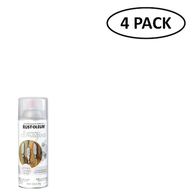 Rust-Oleum Imagine 4-Pack Gloss Sealer Glitter Spray Paint (NET WT.  10.25-oz ) in the Spray Paint department at