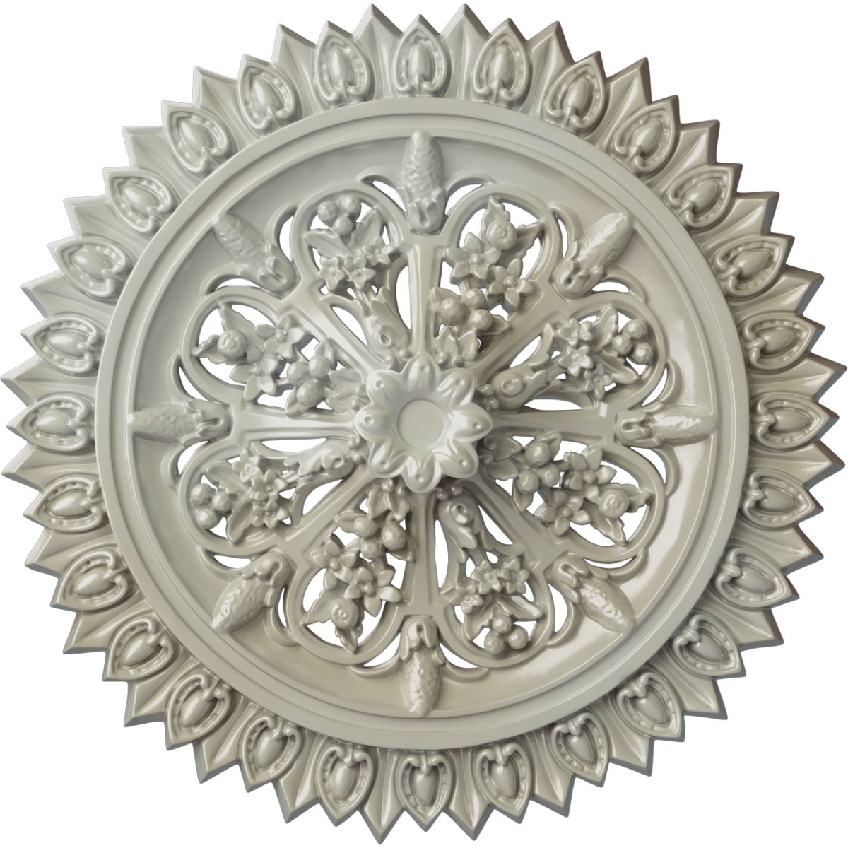 Ekena Millwork CM24LAFBS Lariah 24.75-in W x 24.75-in L Painted Flash Blue Polyurethane Whole Ceiling Medallion