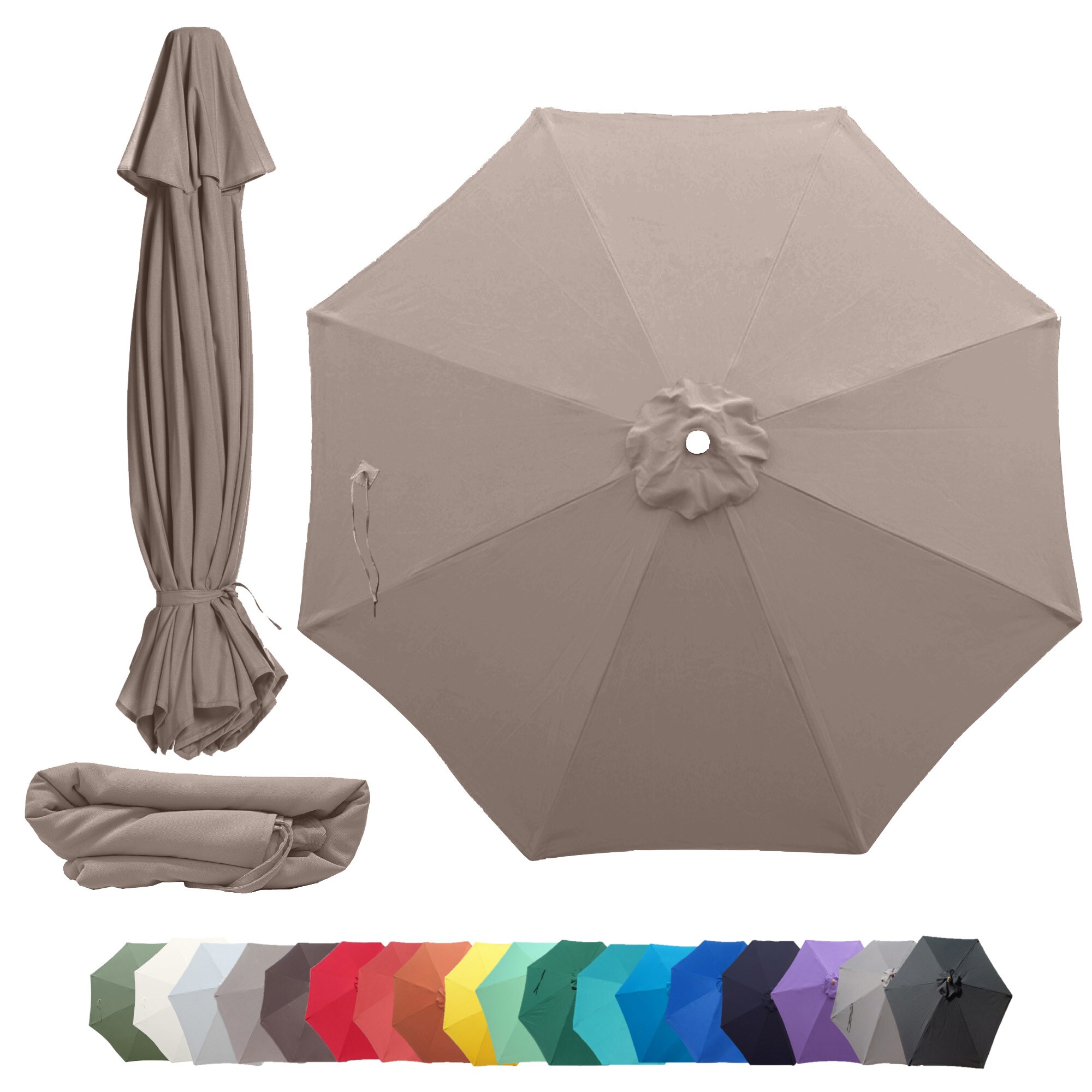 Formosa Covers TOP 9X8 TAUPE Patio-Umbrella-Accessories - View #2