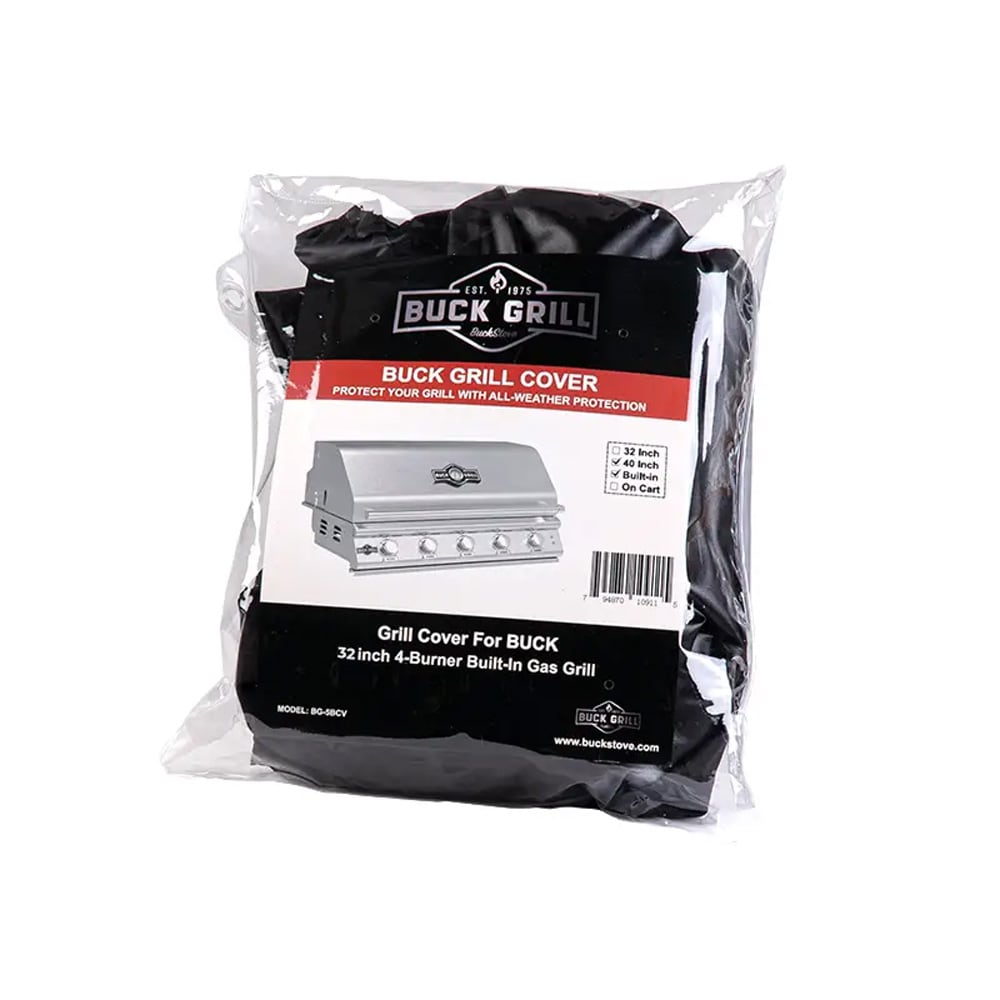 Buck Stove BG 32 GRILL COVER 32.75-Inches W x 12-Inches H Black Gas grill Cover