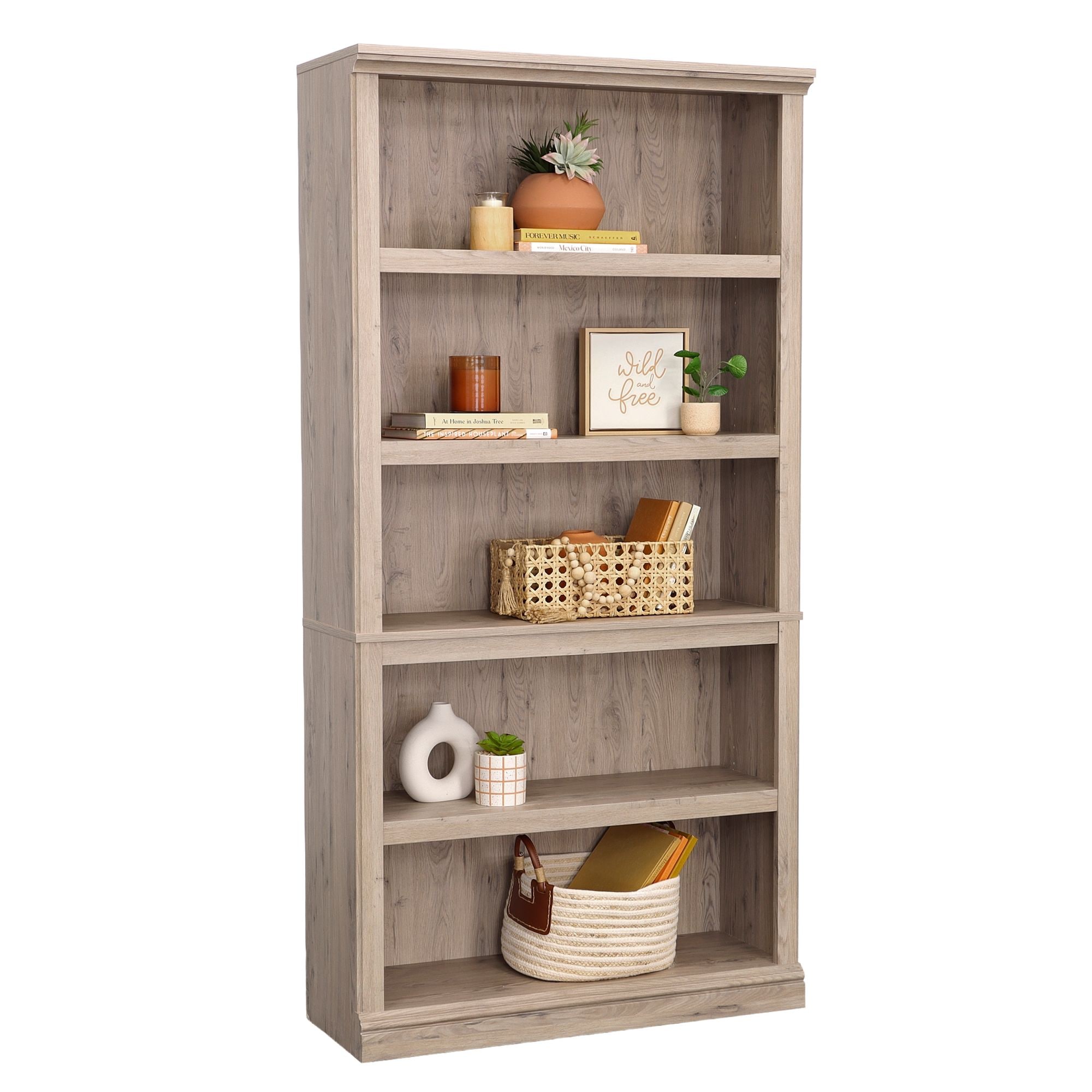  Miscellaneous Storage Bookcase Laurel Oak finish