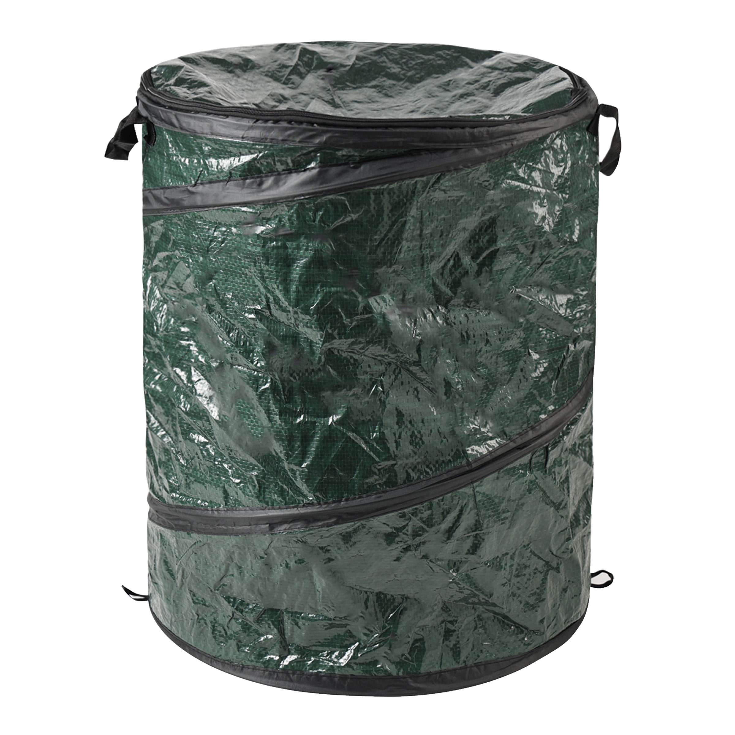 Leisure Sports 44-Gallons Green Plastic Trash Can Outdoor in the