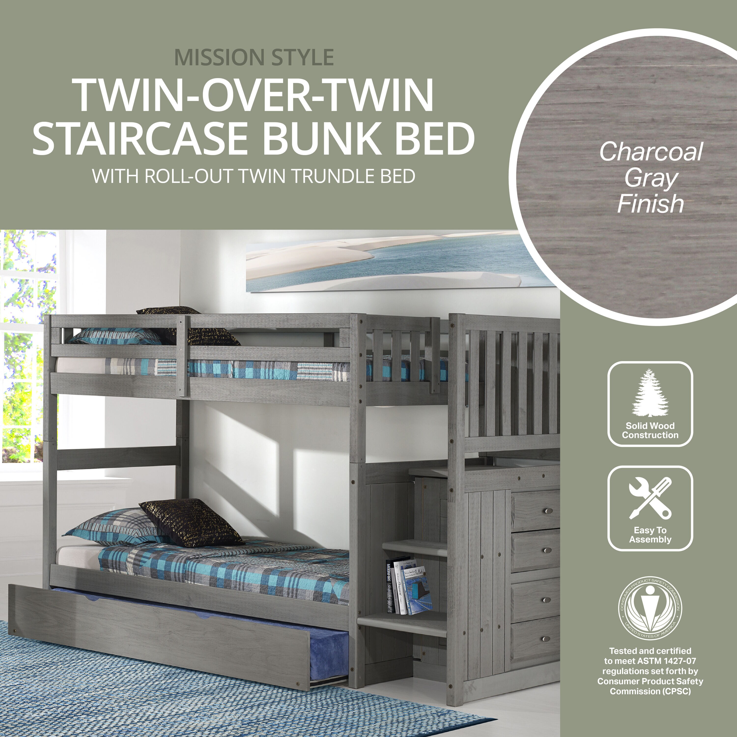 A Furniture Classics 83217TTTRU-22 Bunk-Beds - View #4